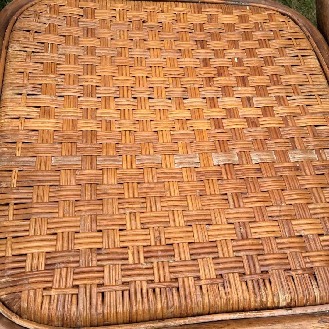 ヴィンテージ ラタン ロッキングチェア レトロ アンティーク