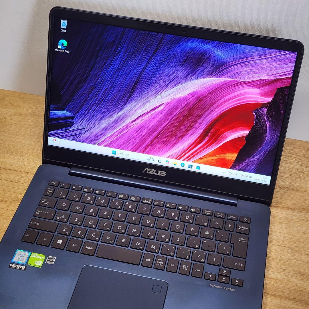 ASUS Zenbook UX430 14、16GB メモリ、512GB SSD