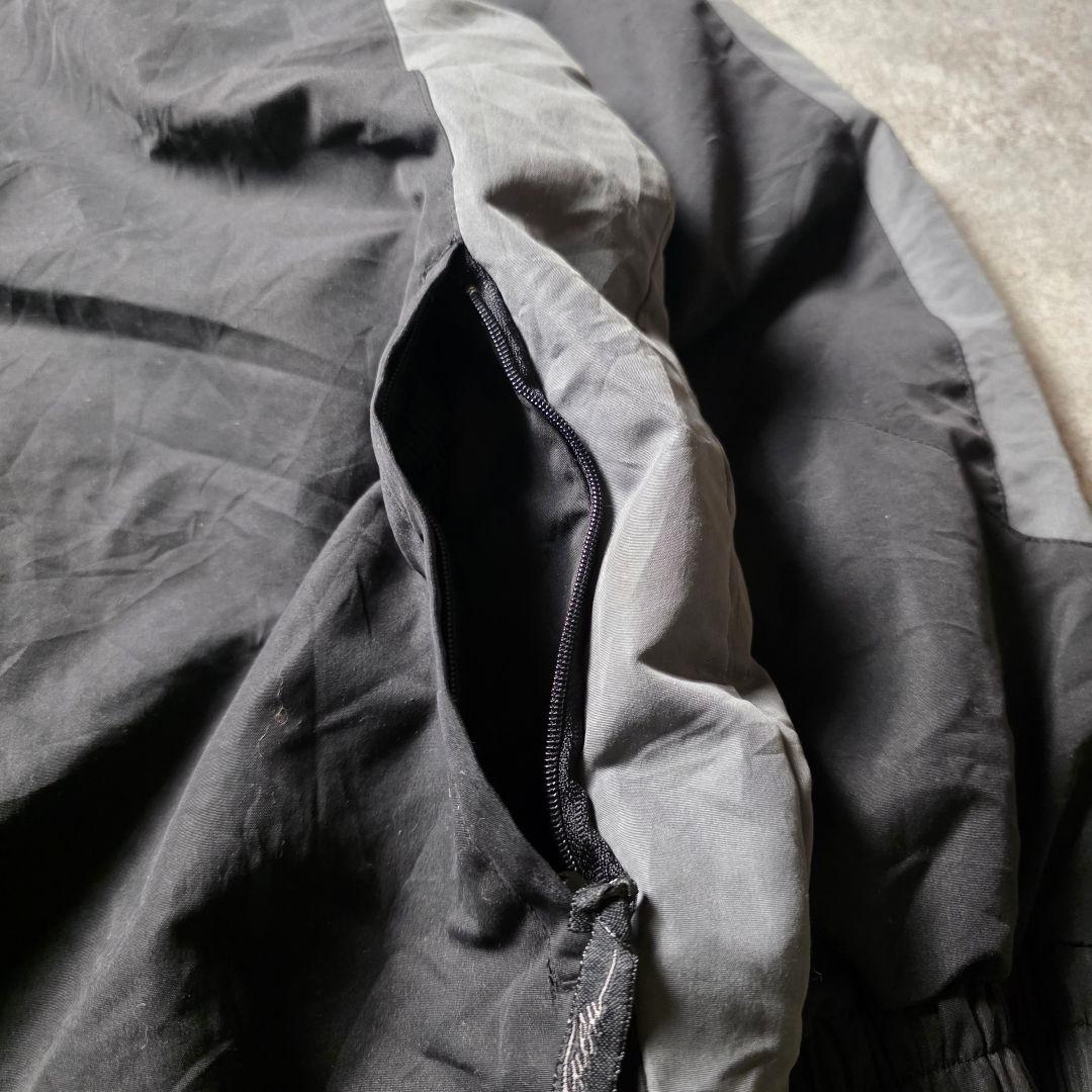 90sFUBUフブナイロンジャケットy2kヒップホップB系刺繍ロゴブラック黒XL