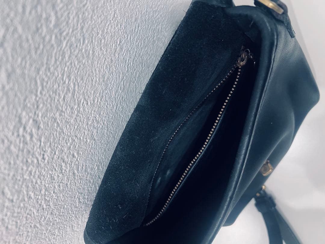 オールドコーチ　レザーショルダーバッグ OLD COACH 黒　ヴィンテージ