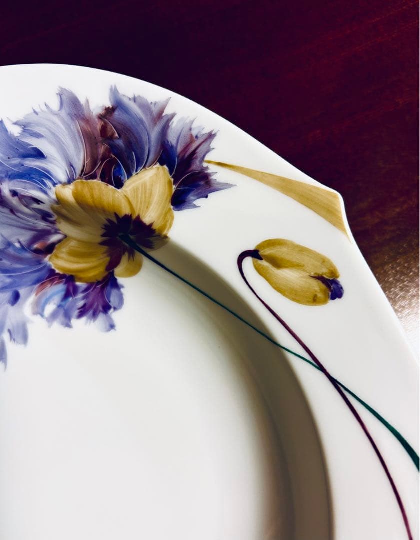 マイセン プレート　ユーゲント ラフラワー ケシ 　スープ皿 ディーププレート