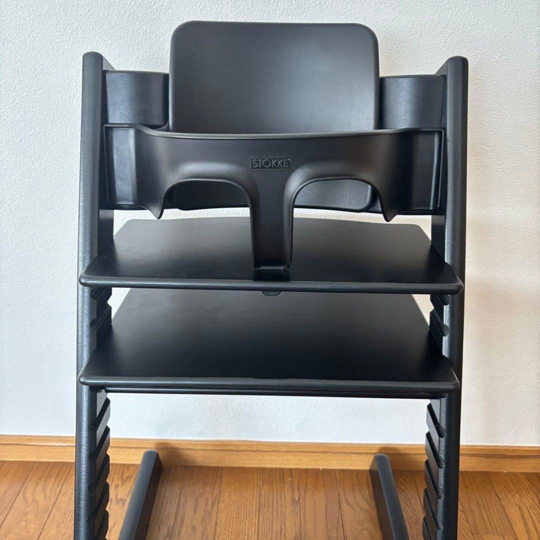 ＊美品＊ストッケ　トリップ トラップ　ベビーチェア+ベビーセット　ブラック