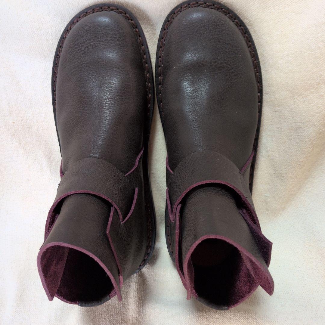 お値下げトリッペンダークグレーレザー ストラップブーツ