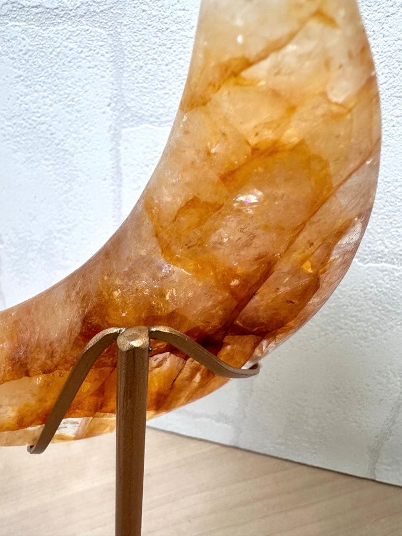 ゴールデンヒーラー　ムーン　月　虹入　スタンド付き