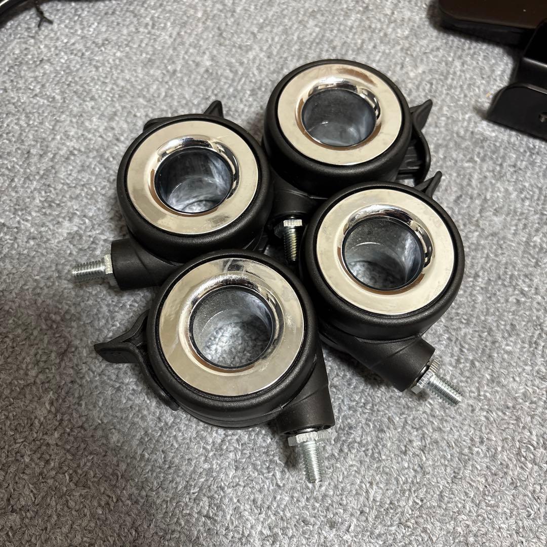 Flexispot E7 pro ブラック 天板 キャスター 鬼目ナット化