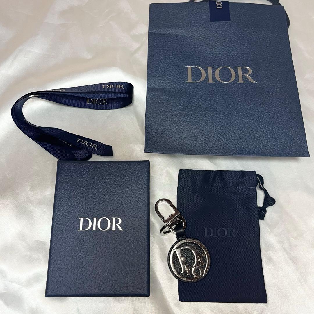 DIOR✨付属品全て有 レア キーリング カーフスキン DIORチャーム