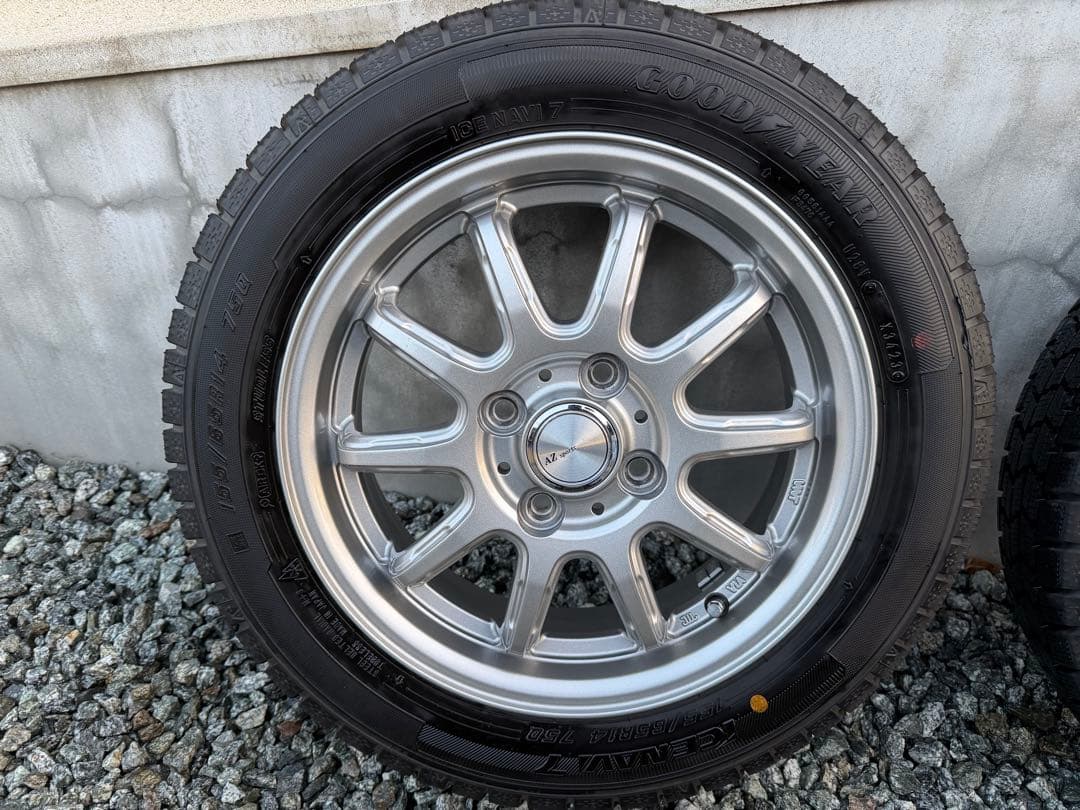 軽自動車14インチ　スタッドレスタイヤ＋ホイールセット　155/65/14
