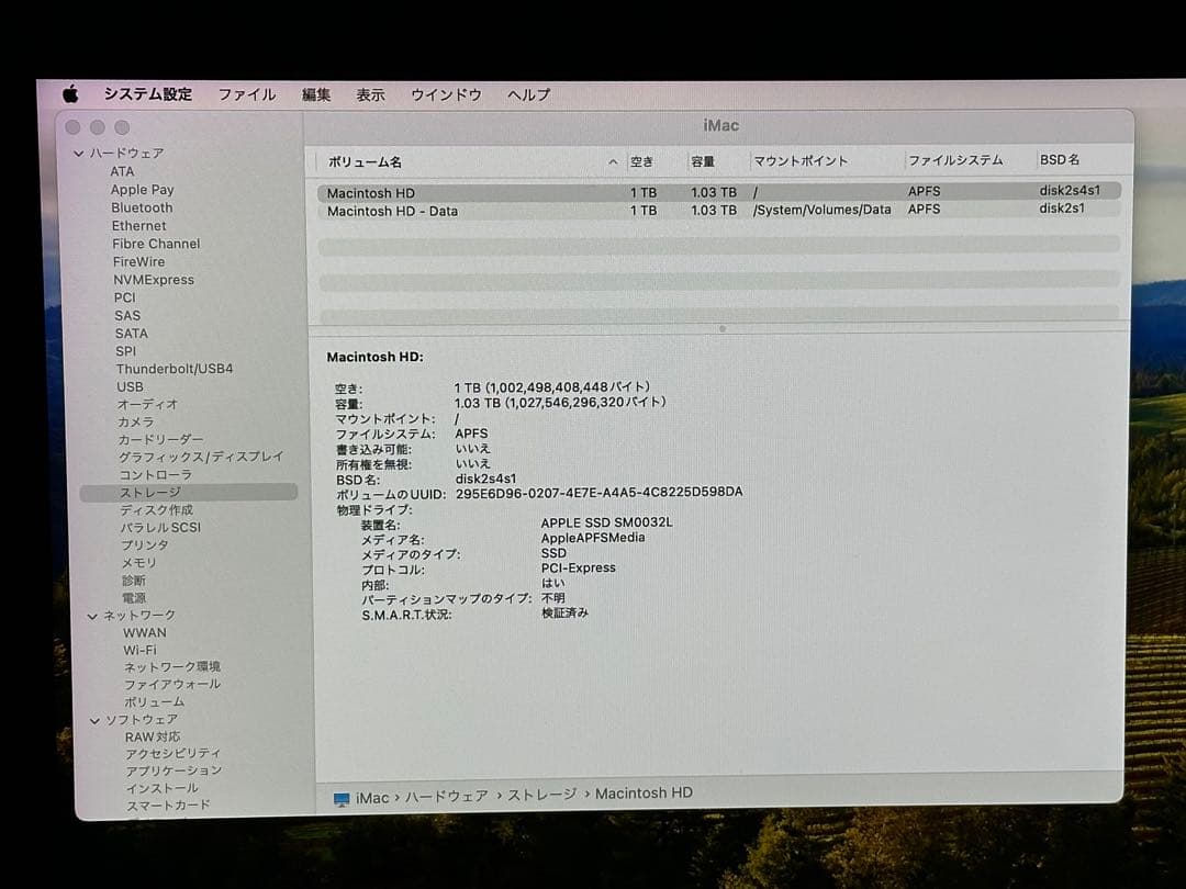 Apple iMac 2019 i5 3.0GHz 16GB ストレージ 1TB