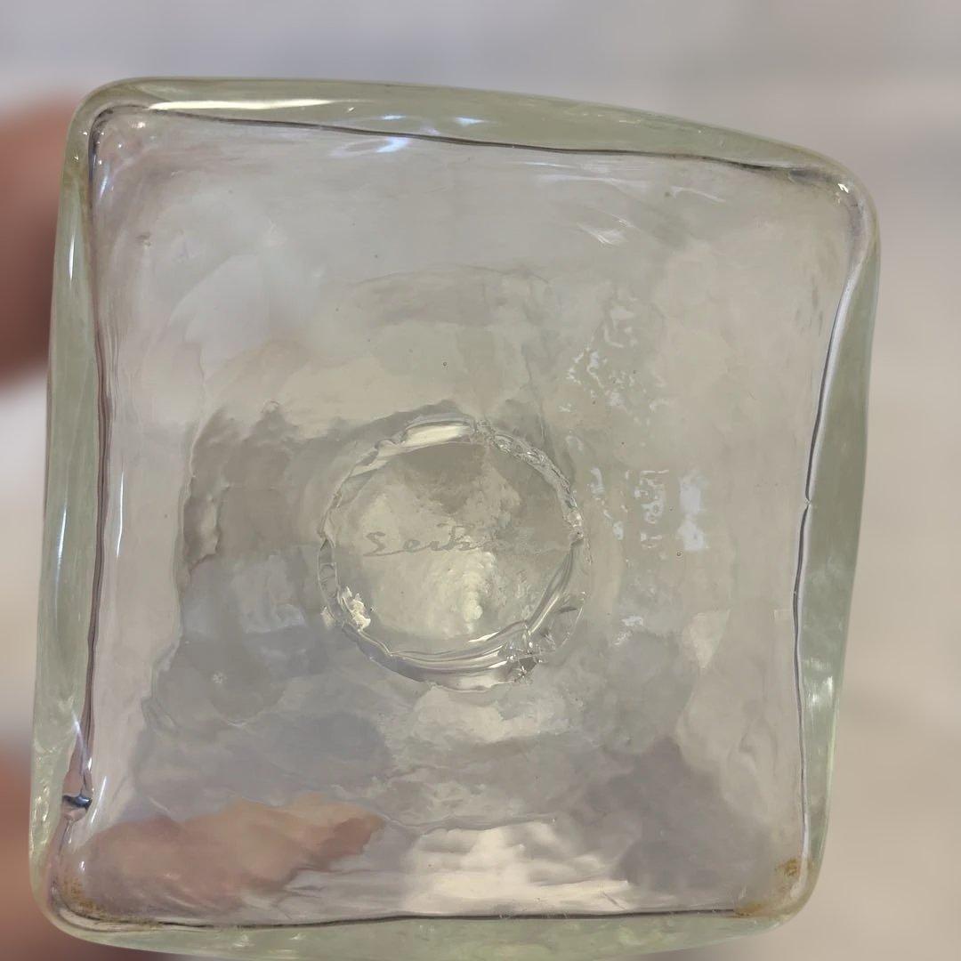 荒川尚也 角形ガラス花瓶 晴耕社ガラス工房 作家物