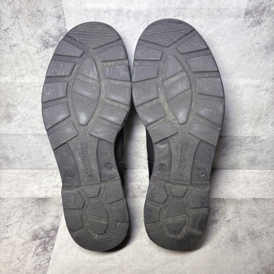 アッパー美品 Blundstone サイドゴアブーツ 7 ローカット 本革 黒