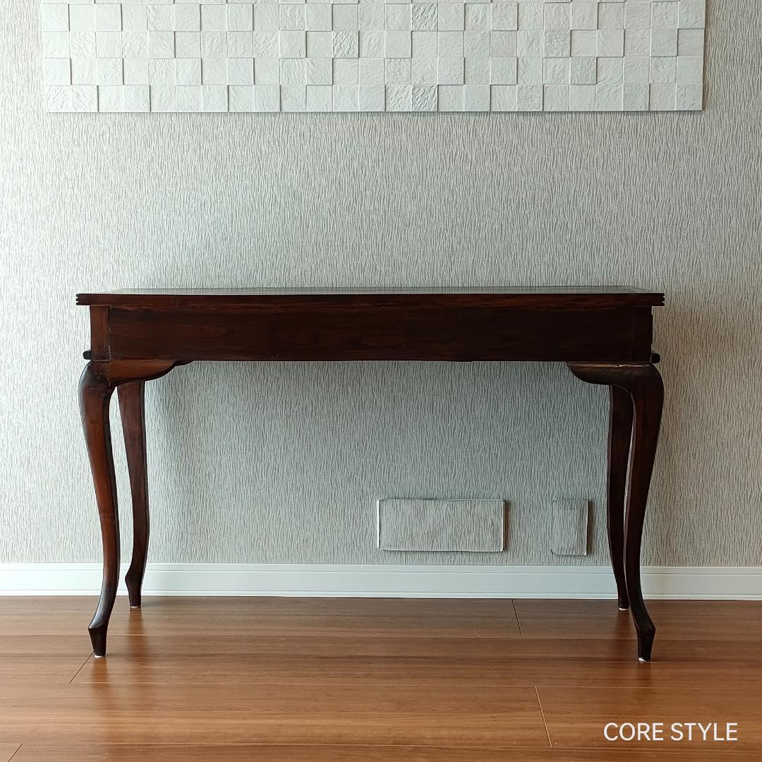 アンティーク　猫脚スクエアテーブル　コンソール　A86