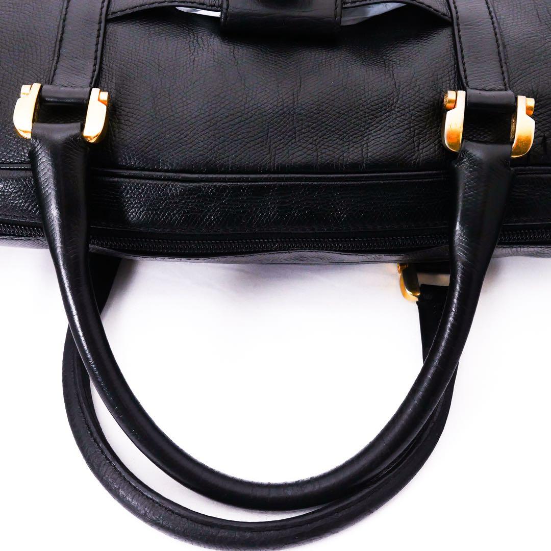 美品 LOEWE ロエベ アナグラム ブリーフバッグ ビジネスバッグ 黒