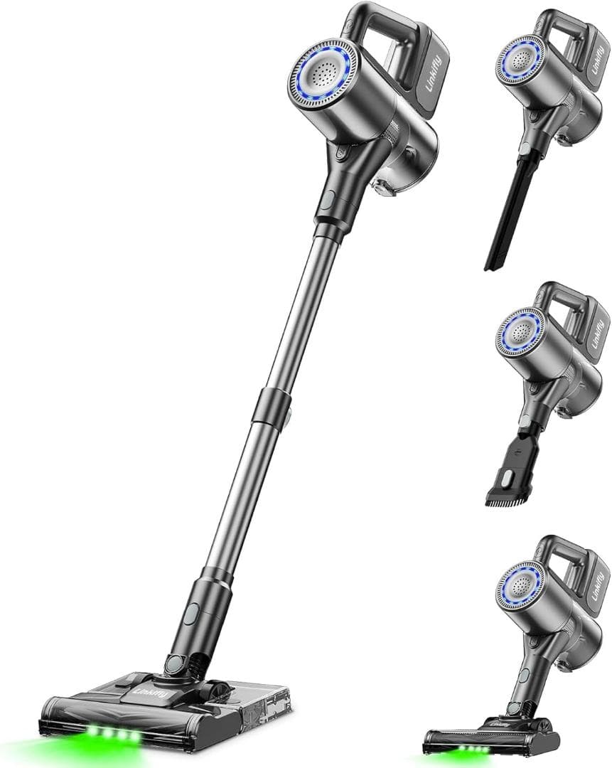 掃除機 コードレス【2025最新型!50000pa超強力吸引＆水タンク付きクリー