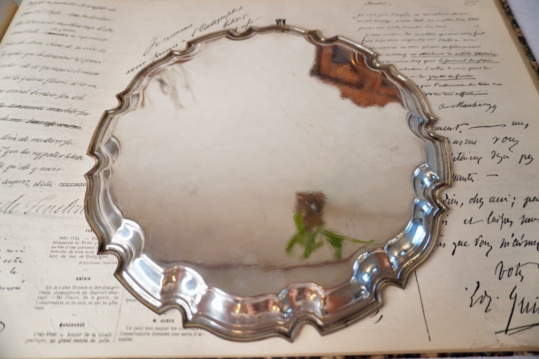 イギリス ヴィンテージ シルバープレート トレー③