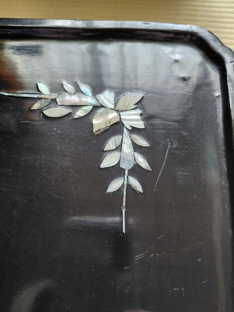 李朝　螺鈿細工　ソバン　四方膳