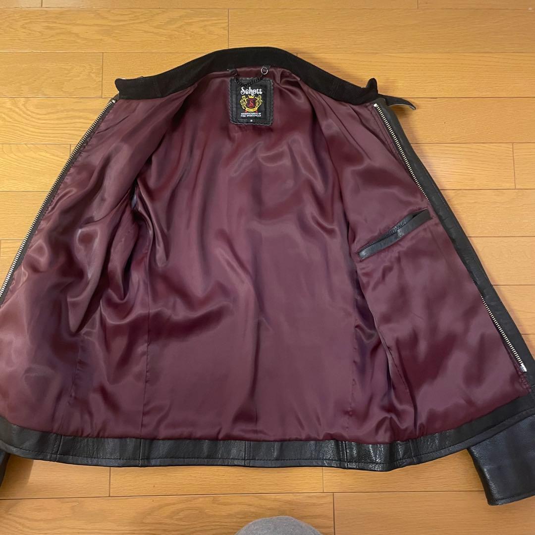 Schott シングルライダース　山羊革