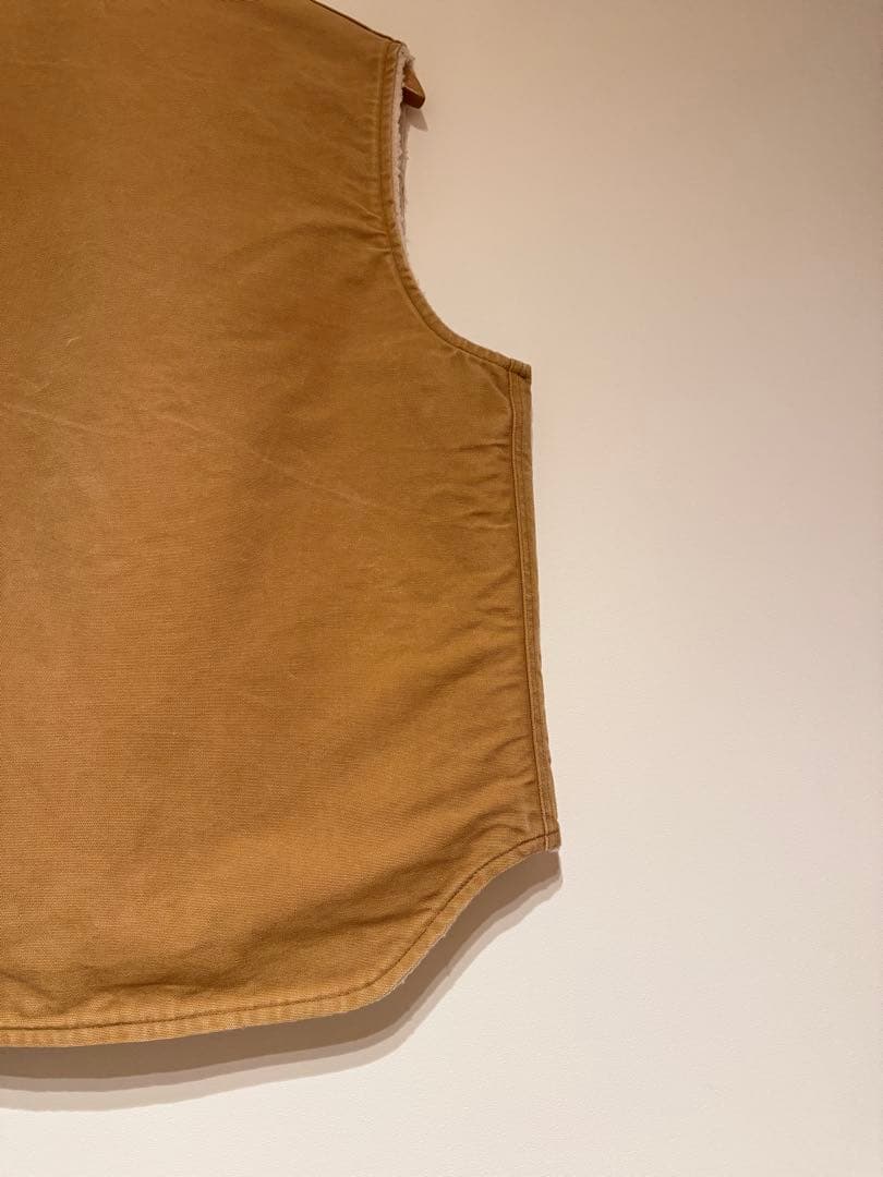 専用 カーハート ダックベスト ベスト XLサイズ ベージュ 古着 フェード