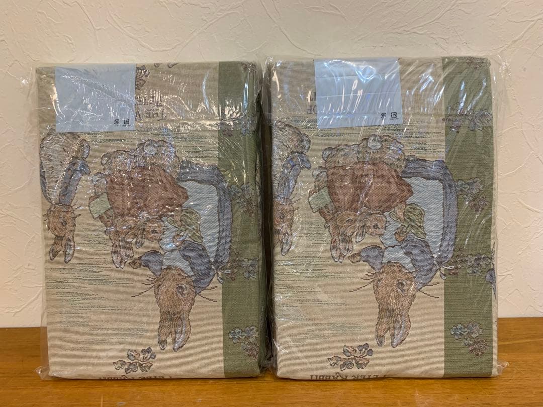 N1005-09★未使用 ピーターラビット花畑 カーテン 4点セット