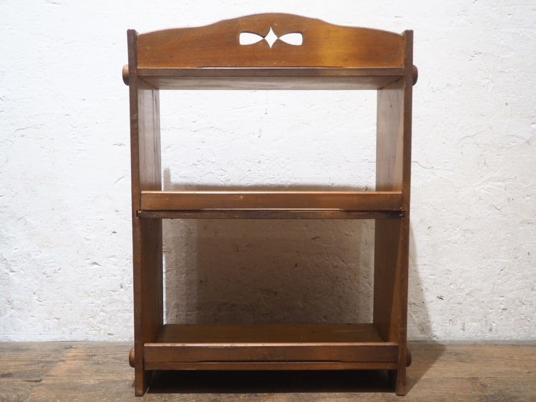 1303 ビンテージ　小振りな本棚　収納棚　ブックラック　ケース　古家具　レトロ