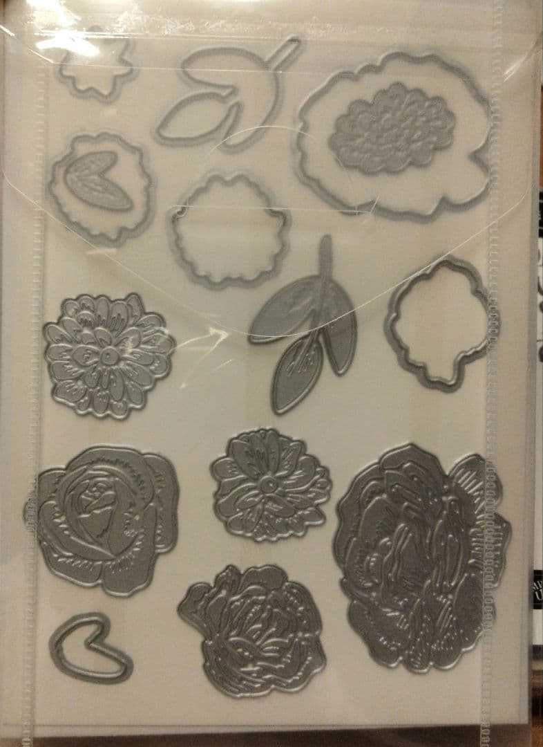 再値引き！未使用　繊細な薔薇スタンプ＆ダイ　スタンピンアップ