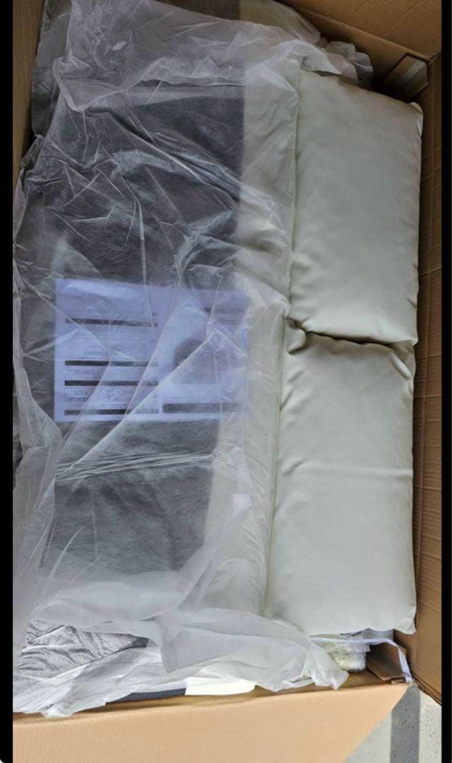 モダンデザインソファベッド　W120　幅120cm セミダブル ホワイトレザー調