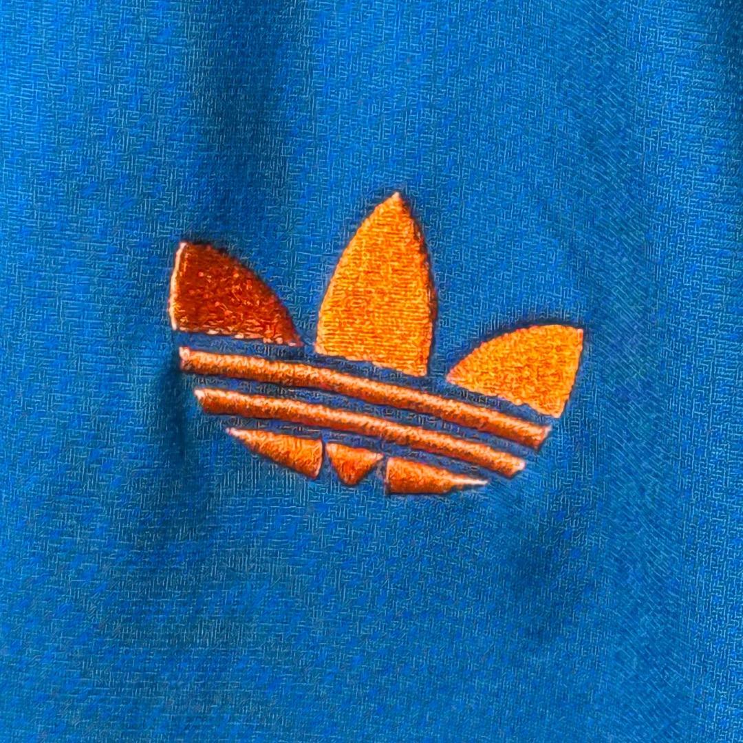 adidas アディダス トラックジャケットファイヤーバード　ブルー×オレンジL