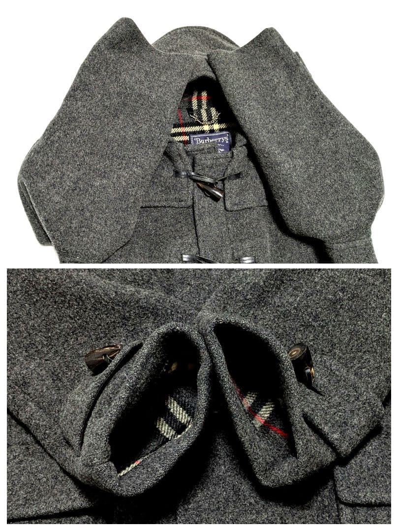 極美品✨ バーバリー ダッフルコート ノバチェック ウール100% グレー