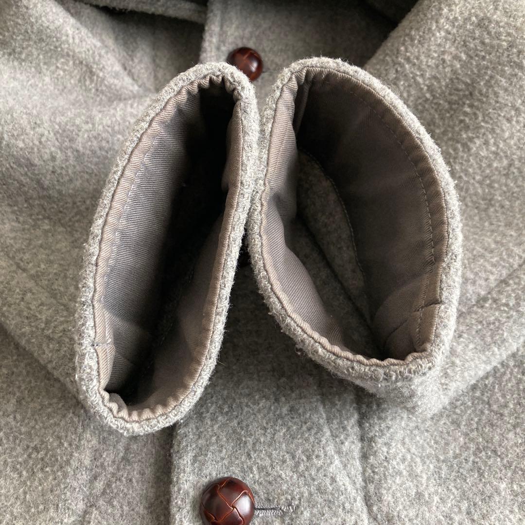 極美品　DANTON ウールモッサ・フーデイロングコート　グレー系　メンズ38