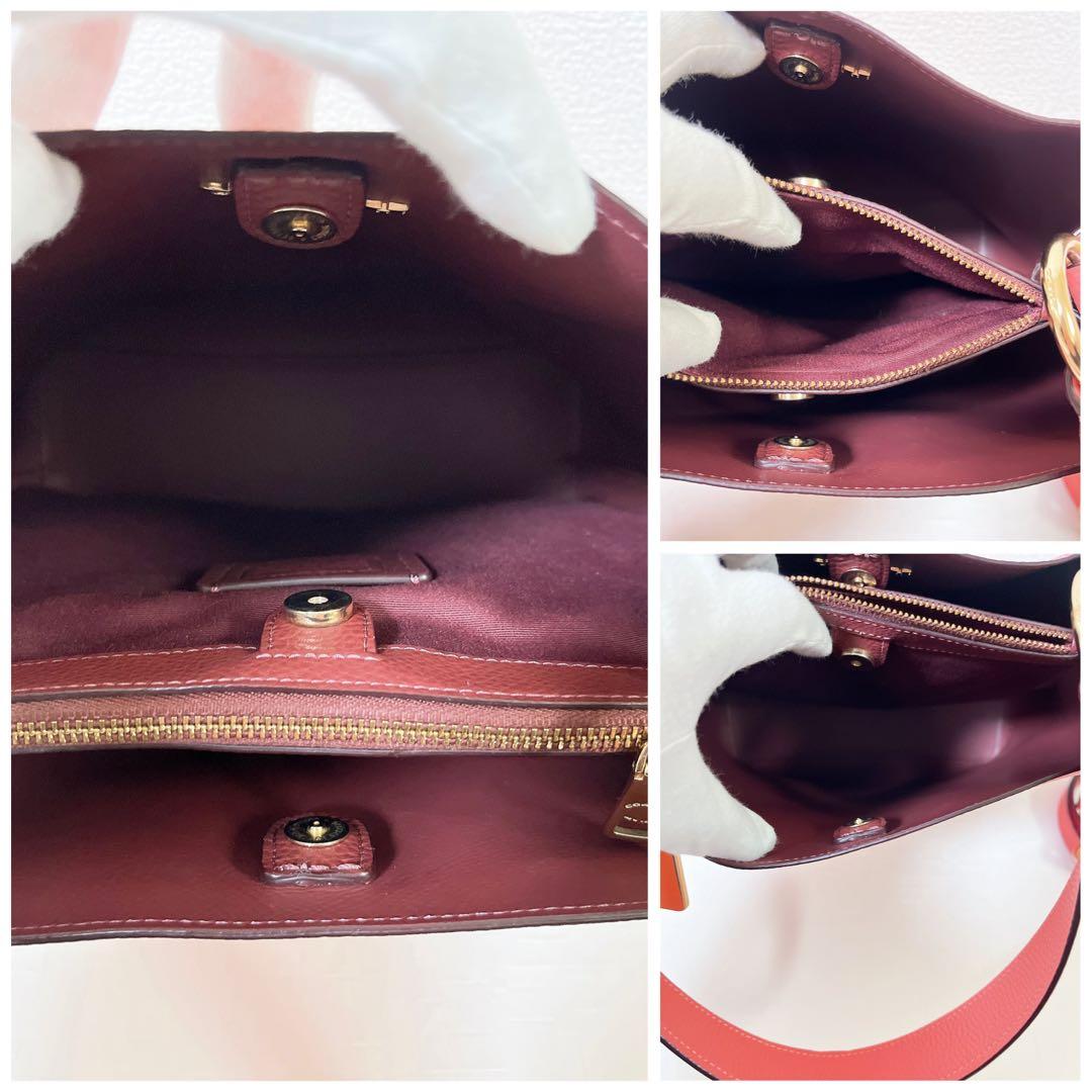 【美品】COACH コーチ ショルダーバッグ 2WAY ハンドバッグ チャーム付
