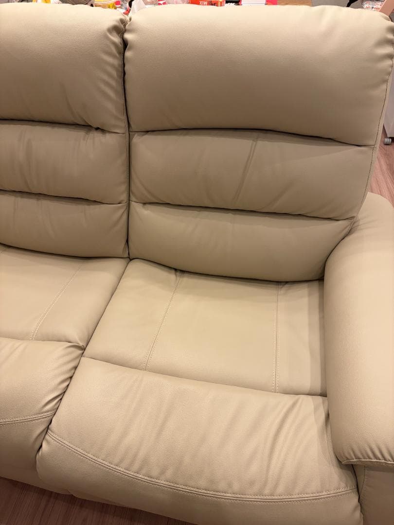 ニトリ Nシールド 3人掛けリクライニングソファ ベージュ