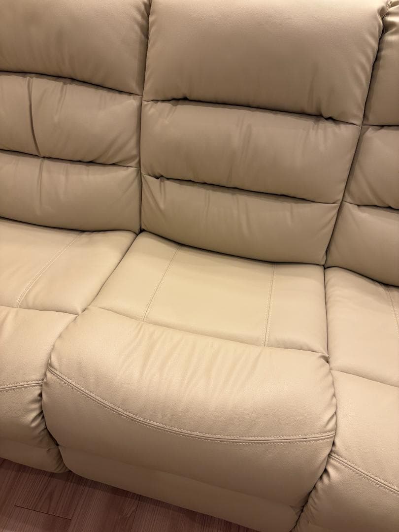 ニトリ Nシールド 3人掛けリクライニングソファ ベージュ