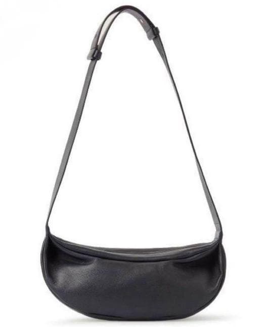 COS レザー プリーツベルトバッグ ブラック