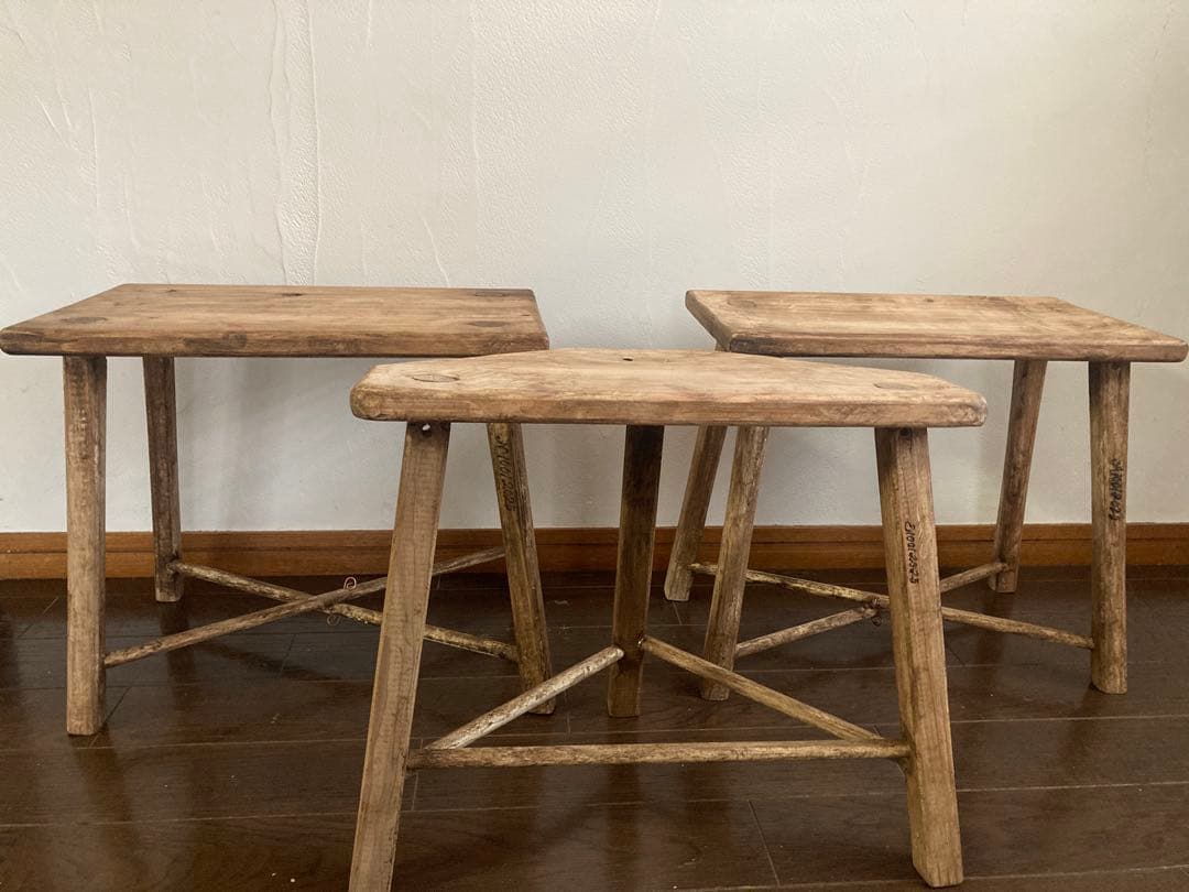 送料込『ピートm.n.o』アンティーク仕上げチェア○フラワースタンドにも