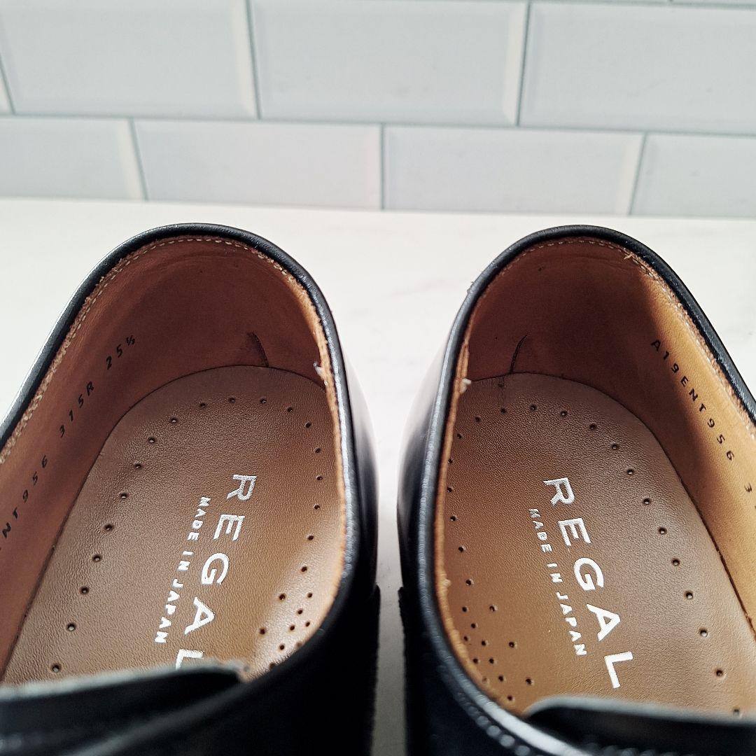 【美品】 REGAL ビジネスシューズ 25.5 ストレートチップ レザー