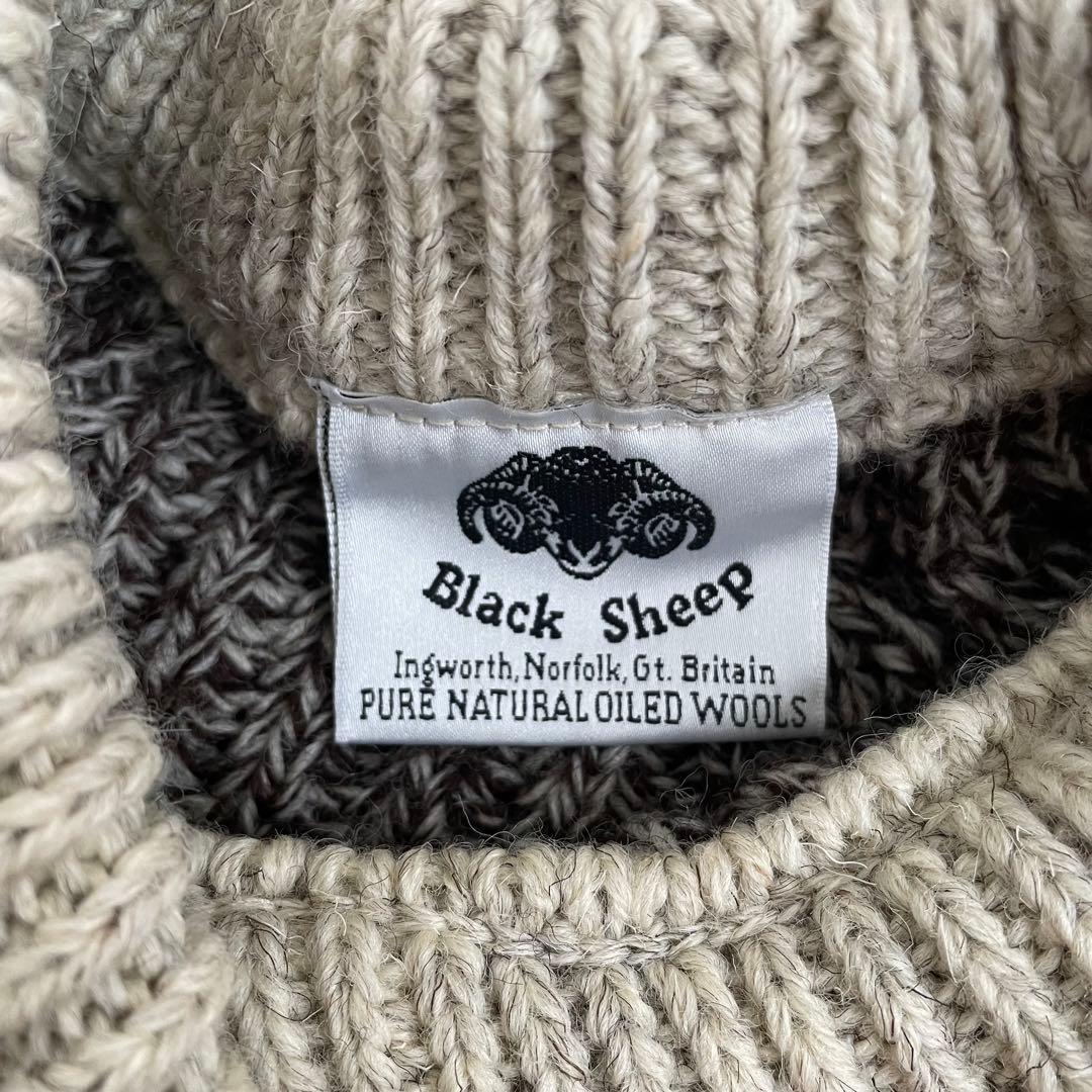 美品 Black Sheep ウールセーター 肉厚ニット 英国製