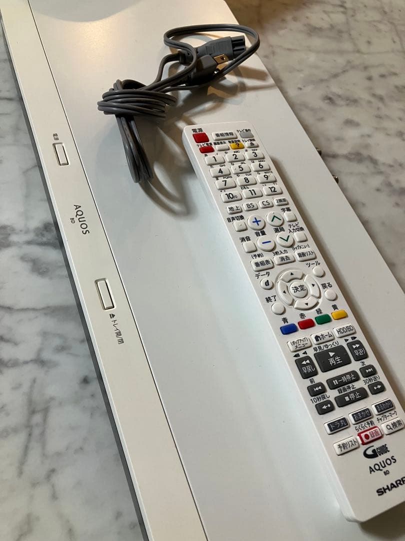 SHARP AQUOS ブルーレイレコーダー ホワイト