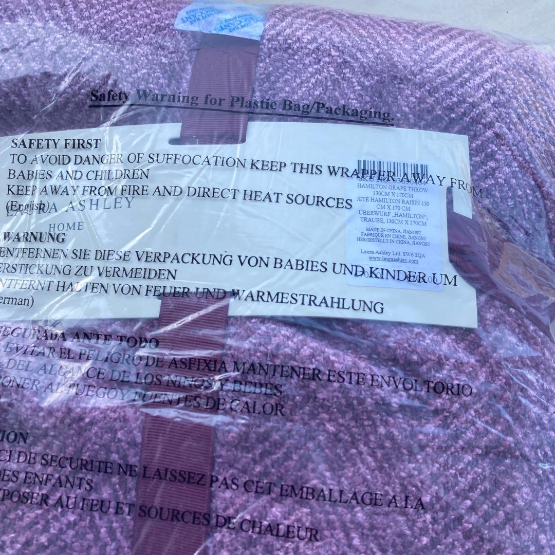 ローラアシュレイ HAMILTON THROW ハミルトンスローブランケット新