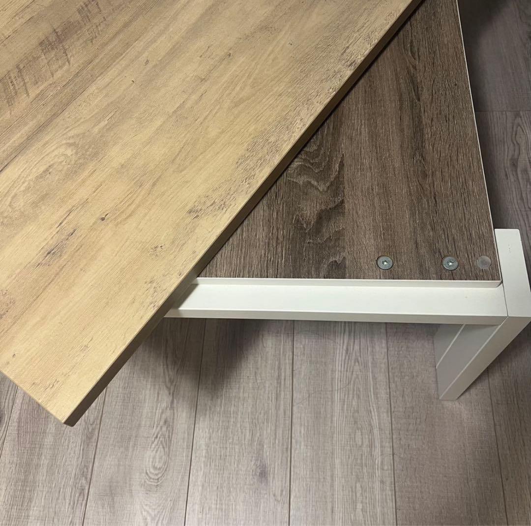 ナチュラルウッドニトリ長方形こたつテーブル＋毛布セット