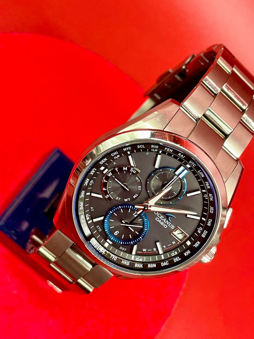 オシアナス　CASIO T2600 電波ソーラー　メンズ　腕時計