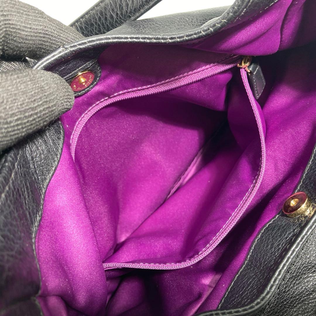 ⭐️美品⭐️コーチ ショルダーバッグ レザー ブラック ゴールド 肩掛け