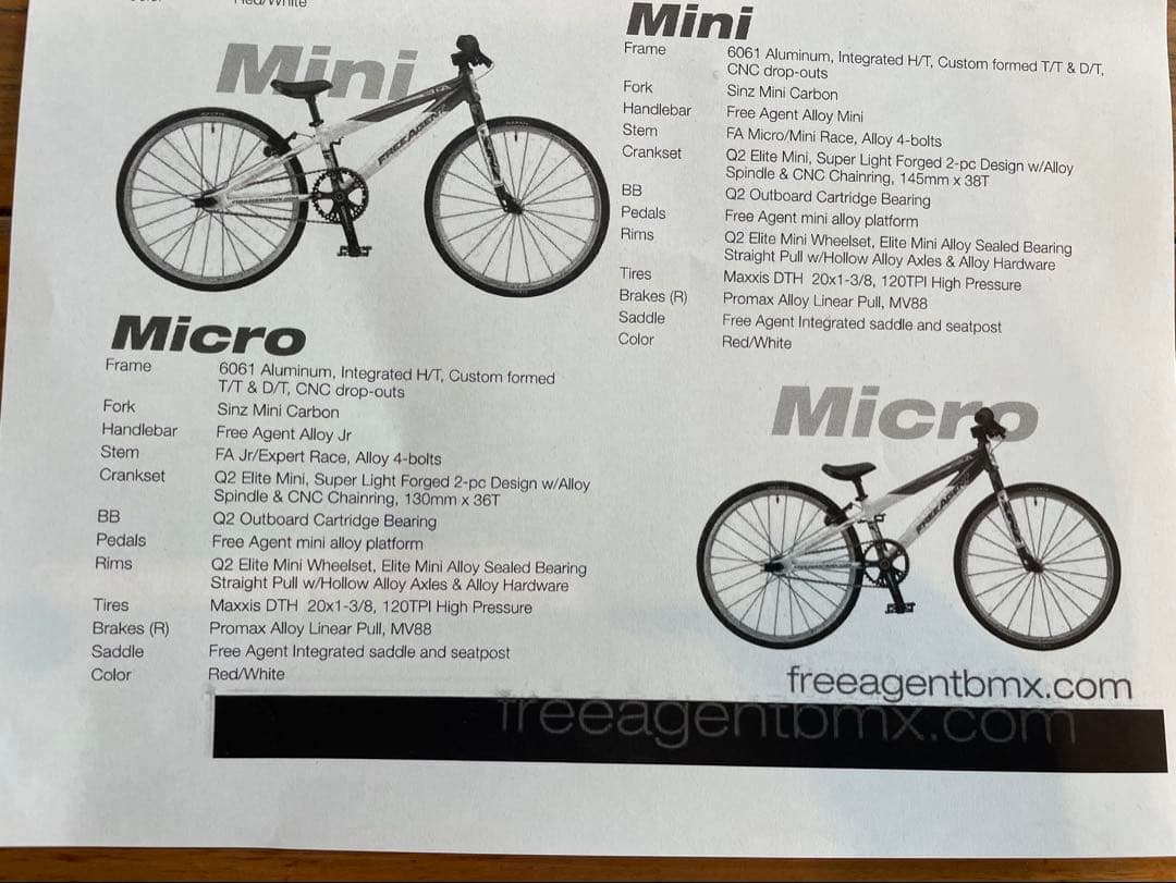 bmxレーシング レース　レーサー　カーボンフォーク　マイクロミニ　ミニ　送料込