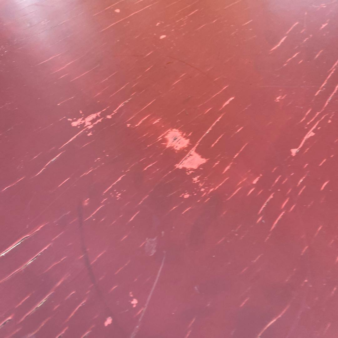 丸座卓　円卓　ちゃぶ台　75cm　朱色　中国美術