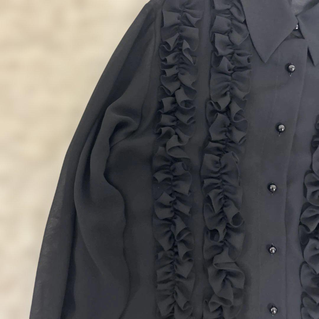 【未使用タグ付き】イヴサンローラン ブラウス シャツ リボン　ポリエステル100