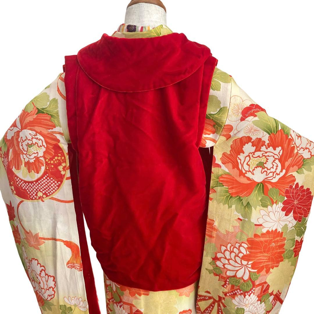 ★アンティーク　女の子　子供着物　3歳　七五三　　大正ロマン　NO48