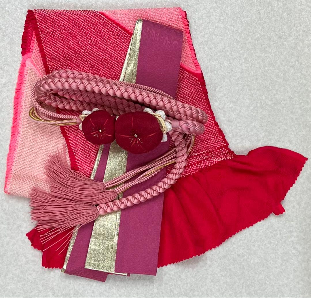 小柄な方　振り袖　フルセット　白　別誂長襦袢　成人式　金彩加工　刺繍入り　736