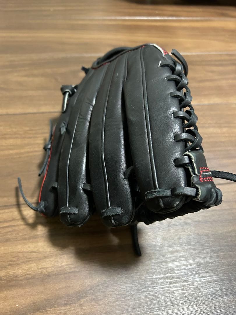 ナイキNike BSBL 軟式グローブ 黒/赤　左利き　左投げ用