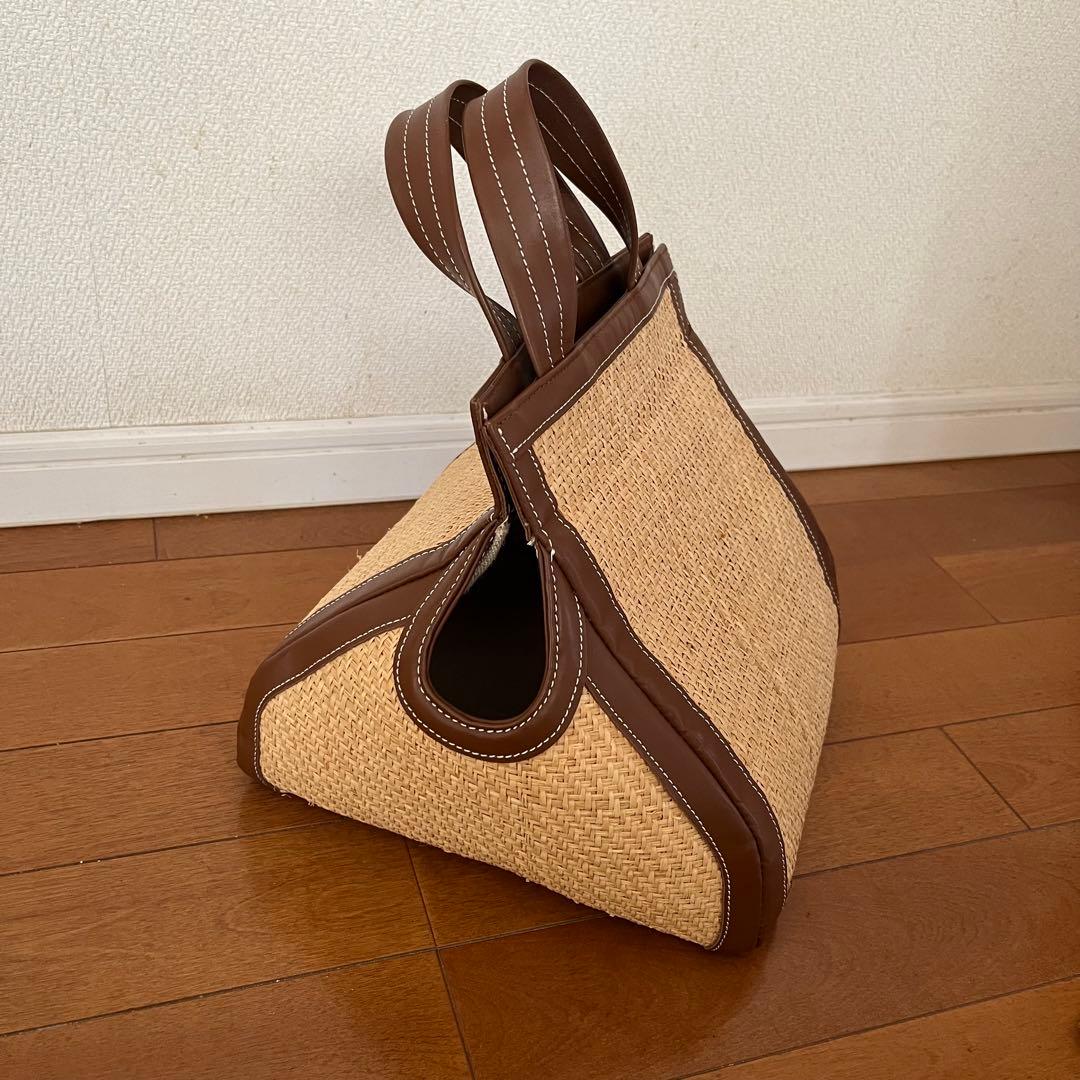 ラドロー　LUDLOW バッグ　トートバッグ かごバッグ　ベージュ ブラウン