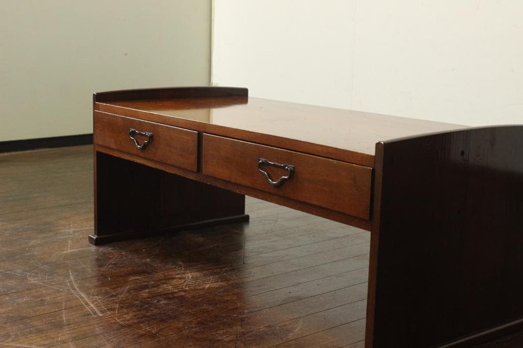 レトロ・アンティーク！欅一枚板と栗無垢材！古い文机！古家具/テーブル/古道具