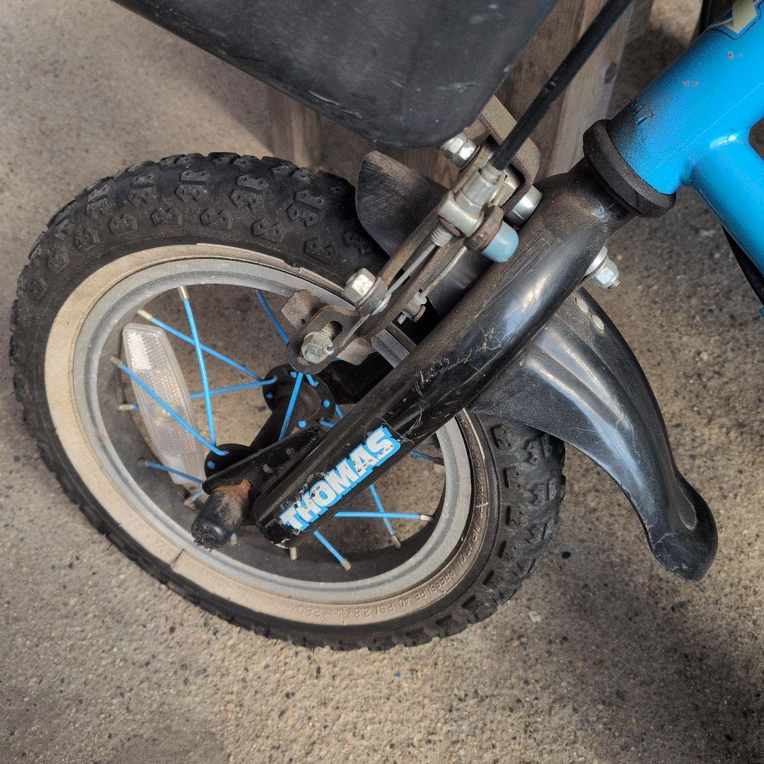 THOMAS 幼児用自転車 青色 バスケット付き