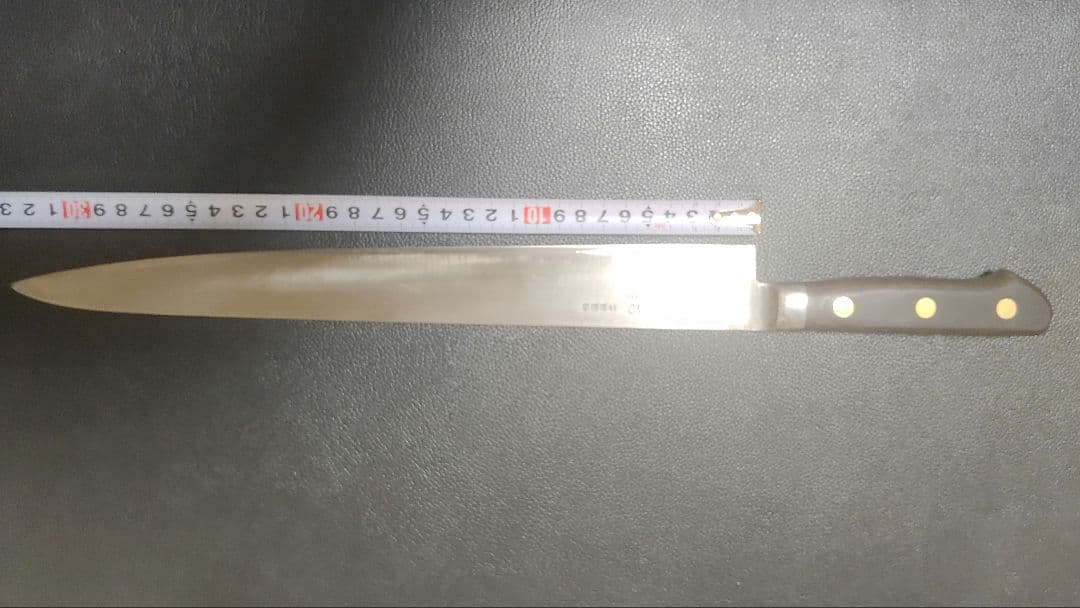 希少刃渡り 33cm 特製鍛造中古サビ少筋引包丁Misonoミソノ全長46cm